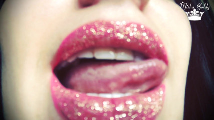 Goddess Misha Goldy: Smoking goddess & sexy lipstick