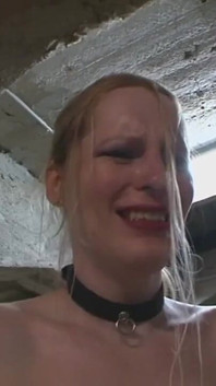 Humiliating hanging out and dildo penetrated