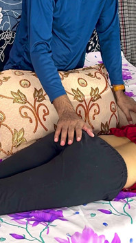 Neighbor Stepfather Big Black Dick Did the First Fuck of My Tight Pussy
