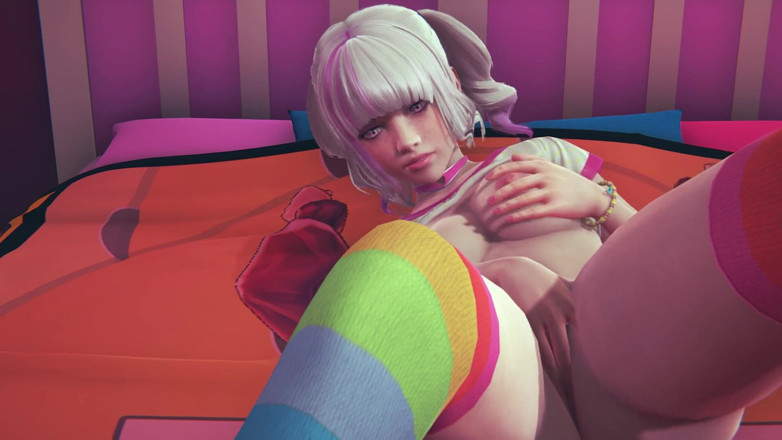 Waifu club 3D: Gamerflicka onanerar tidigt på morgonen