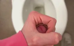 Horny Twink Caught Stroking in the Bathroom!