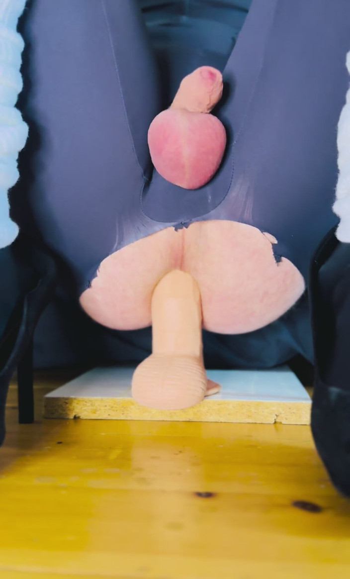 NylonFun: My Biggest Dildo in My Little Ass...