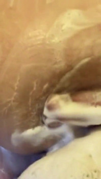 Bbwbootyful en la ducha enjabonando mis enormes tetas