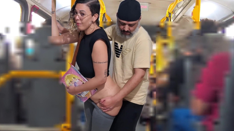 Gabi SweetCouplesStories: Slutty Student Gets Cumshot on the Bus