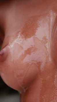 Hot Latina Teen Danica Oiled and Wet Nude on the Beach