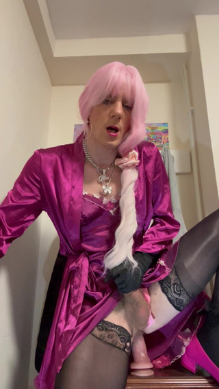 Jessica silk: Jess seide reitet dildo