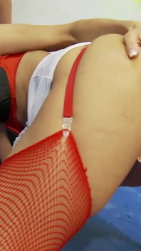 Hot girls orgasm with a dildo in their asses