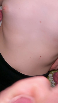 Babe Loves Cum on Her Tits!