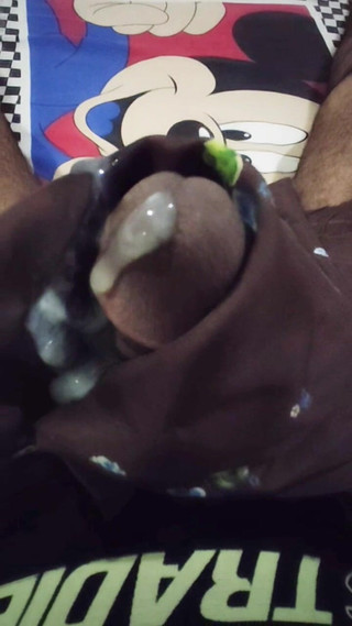 Satin And Silky: Satin Silk Handjob Porn - Handjob with Stolen Satin Brown Print...