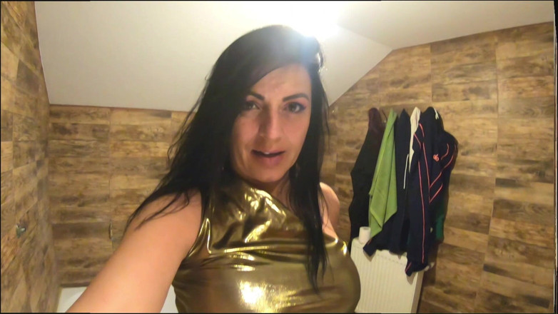 MilfyCalla: Bathroom Toilet Fetish. Lace Robe Dirty Talk and Shiny Dress...