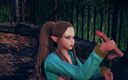 Waifu club 3D: J&amp;#039;ai demandé à une fille elfe de branler une grosse bite
