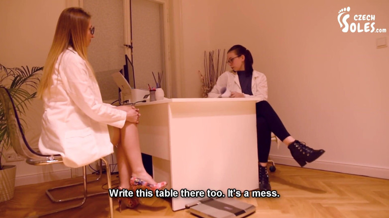 Czech Soles - foot fetish content: Foot massage bossing of her secretary