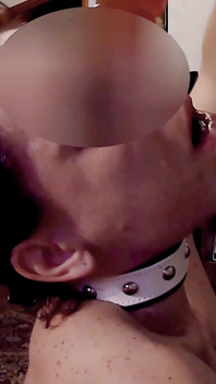 White Leggings Sloppy Dildo Deepthroat with a Lot of Saliva