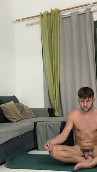 Topless Psychic Cums Big Load the Culmination of 90 Days Semen Retention