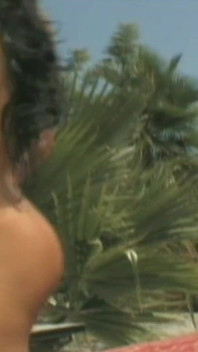 Fuckable Brunette with Big Fake Boobs Gets Horny and Fucks Her BF by the Pool.