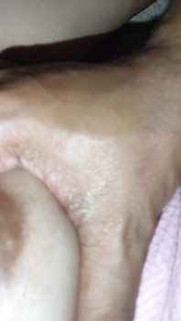 Slapping and Belt Whipping of Milky Tits by Boyfriend While I Enjoying with Vibrator