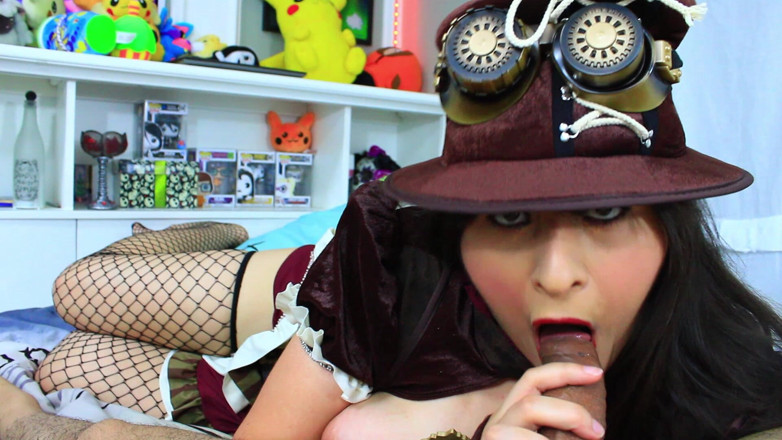 VickyVixen: Steampunk Blowjob