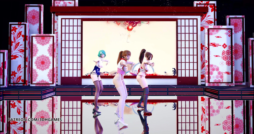 3D-Hentai Games: GigaReolEVO - striptiz uzależnień Mai Shiranui Tamaki Kasumi