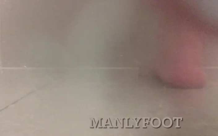 Manlyfoot: Hot Steamy Male Feet in Hotel Shower Hope You Cum...