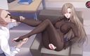 MsFreakAnim: Futut o fată sexy în ciorapi în timp ce călărește într-un tren | Hentai...