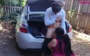 Mommy&#039;s fantasies: Мінет в машині - чоловік-рогоносець знімає свою дружину з молодим чоловіком