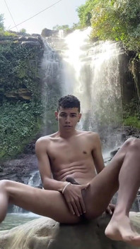 We Found a Dark-skinned Boy Masturbating Outdoors