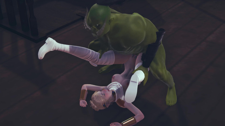 Waifu club 3D: Orc cock is too big for this pussy
