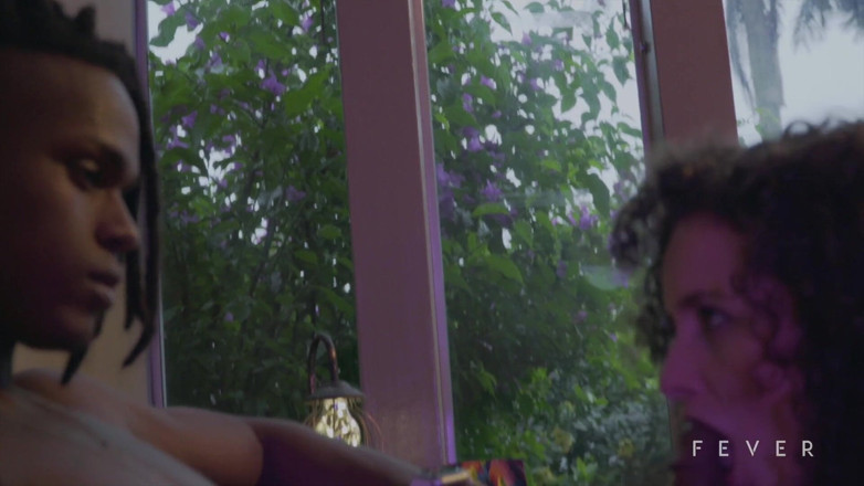 Fever Films: Interracial - Black guy explores brunette's pink pussy