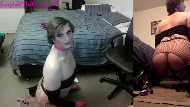SissyCDMish: Sissycdmish - Odbijając się na moim nowym dildo BBC