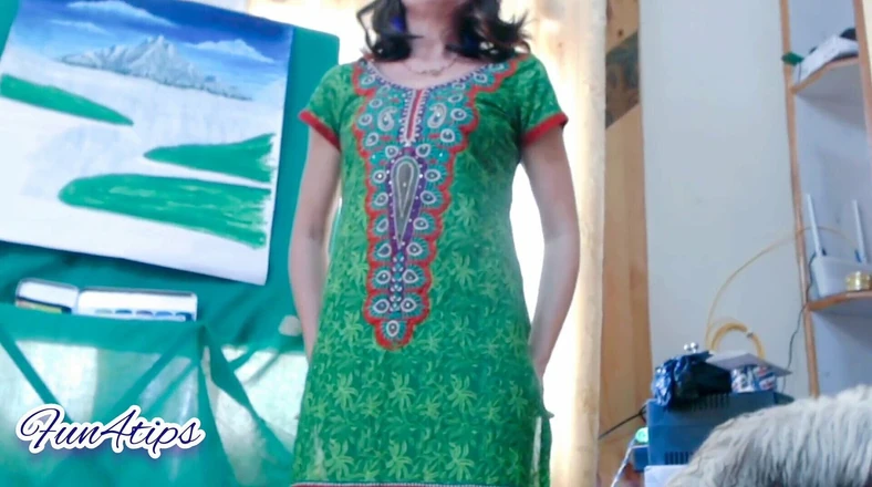 Bolly Karma: Amazing stripping and teasing milf.
