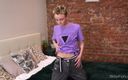 BoyFun Solo: Blonde Twink Strokes His Uncut Meat