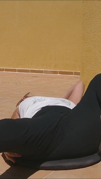 Orgasmus Fingern Mit Dickem Hintern, Arsch Spreizt Sich, Meine Verschwitzte Yogahose, Die Im Freien Trainiert
