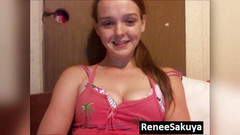 Renee Sakuya: Vídeo de reação, assistindo cara gozando alot