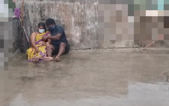 Tamil lesbian: Rain Sex on Terrace