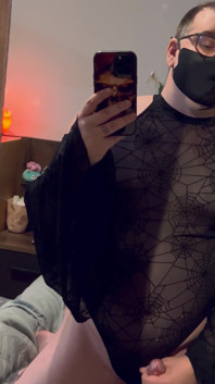 Black Bodysuit Cum