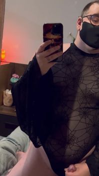 Black Bodysuit Cum