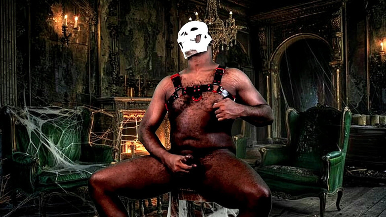 Blkbamaboi73: Gooning in het Haunted Mansion - enorme gepakte vlijvige jock klaar...