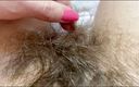 Cute Blonde 666: Extreme close up scenes on my hairy pussy big bush...