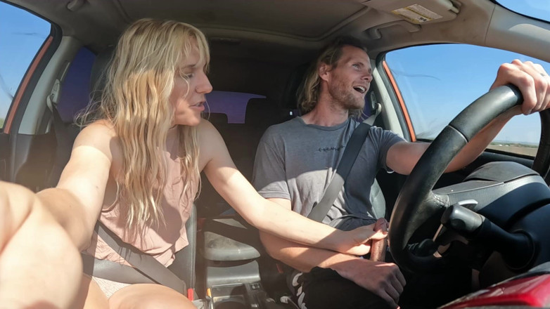 Sav Moolah: Sexy Blonde Swallows Cum After Road Head