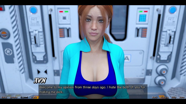 AVN Teller: Stranded in Space - Choosing Between the Stepsisters Busty Red Head...