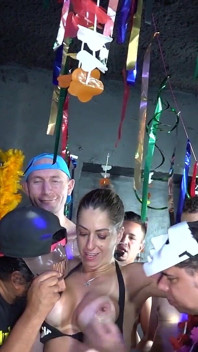 Lizzy Hartz Debuting at a Carnival Party, Very Horny