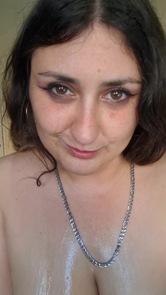 Aslaug BBW: BBW Solo- Sloppy Deepthroating for Stepdaddy