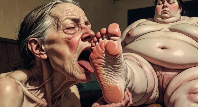 YOUR BEST FANTASY: 90 Year Old Granny Licking &amp; Sucking BBW Big Feet - Very...