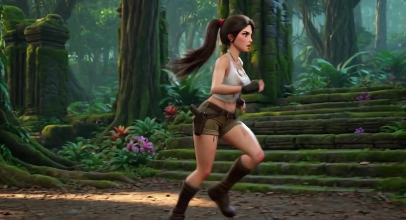 My night collection: Lara Croft scopre il tesoro amazzone e abbraccia la bellissima...