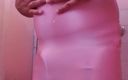 Wet lingerie: Nat worden in Licra-jurk en nylon lingerie