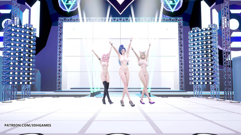 3D-Hentai Games: [MMD] Kep1er - up! Ahri Seraphine Kaisa hete naakte danscompetitie van...