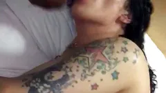 Master Dee Surprises His Naughty Slut Boomboom with His Best Friends Cock - Interracial 3some