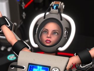 3dxpassion-transgender: Секс-фута-робот жестко трахает грудастую девушку в сумасшедшей лаборатории