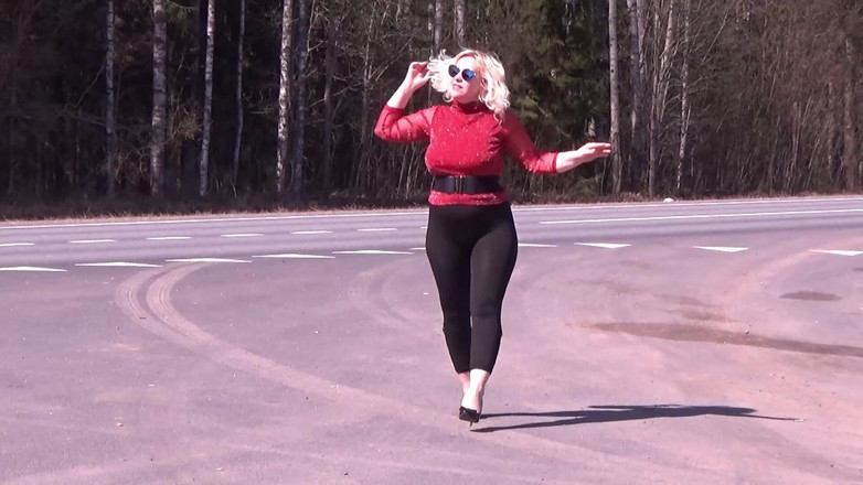 RedRoseRus: Black Transparent Leggings - Teasing on Road