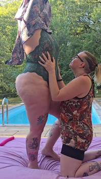 Burning Lesbian Duo with Maureen: Dildos, Oil and Pleasure Under My Boyfriend's Eyes